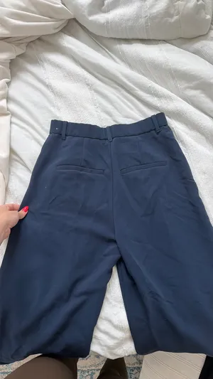 Abercrombie navy Trousers Wide-Leg thumbnail 6