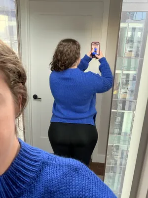 Cobalt blue knit sweater thumbnail 6