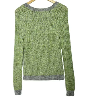 Abercrombie & Fitch Gray Green Knit Long Sleeve Pullover Crew Neck Sweater Sz M thumbnail 2