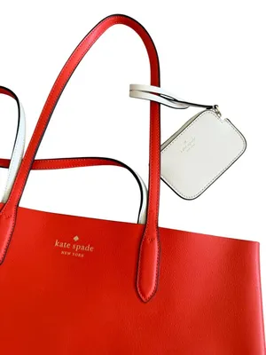 KATE SPADE Orange Creamsicle Reversible Shoulder Tote Bag thumbnail 4