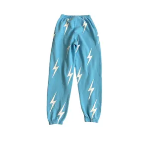 Aviator Nation Bolt Stitch Repeat Sweatpants Womens XS Sky Blue White Joggers thumbnail 7