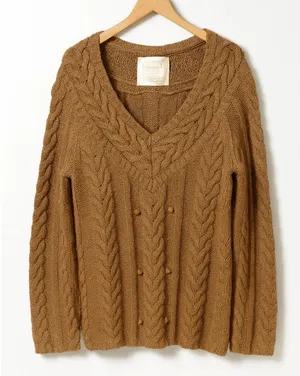90s Vintage Old Navy sz‎ XL Womens Wool Chunky Cable Knit Pullover Sweater Y2K thumbnail 1