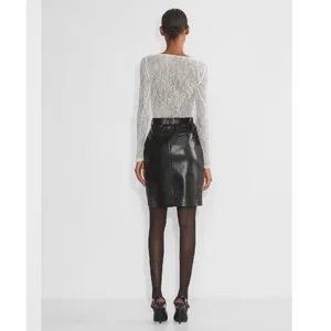 Aritzia TEN Ivory Lace Long Sleeve Bodysuit Medium Romantic Coquette Balletcore thumbnail 8