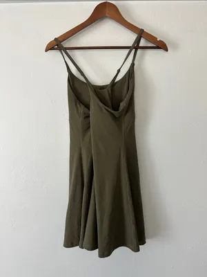 Nicole Miller Sport Olive Green Sporty Tennis Skort Dress with Double Straps thumbnail 2