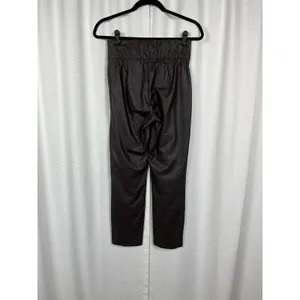Brochure Walker Brown Faux Leather Juniper Straight Leg Crop Pants Sz.S thumbnail 10