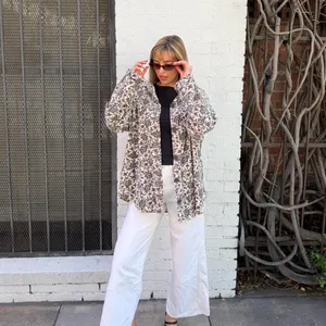 Free People Vintage 90s Marc Ware floral retro corduroy print jacket thumbnail 3