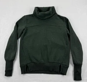 Aloha Island ALO Yoga Haze‎ Funnel Neck Sweatshirt Green Speckled Turtleneck Thumbholes XS thumbnail 1