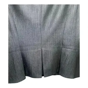 Calvin Klein Womens Denim Blue Peplum Zip Up Blazer,‎ Size 8 thumbnail 7