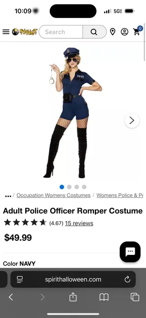 Spirit Halloween Police Halloween Costume thumbnail 2