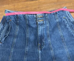 Zara High Rise Slouchy Panel Ankle Cropped Denim Jeans - Size 00 thumbnail 6