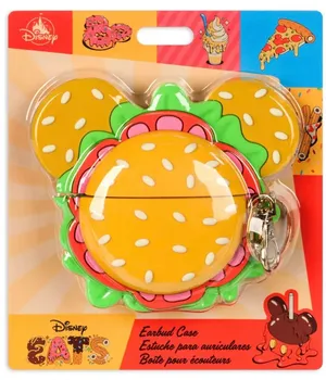 Disney parks EATS Mickey Mouse Burger AirPods Case Cover Keychain earbud thumbnail 1