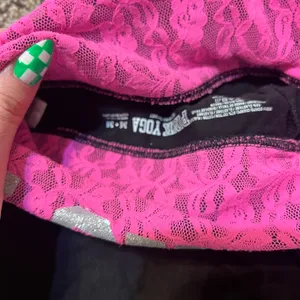 Vintage y2k Victoria secret lace fold over band yoga pants. Size medium thumbnail 3