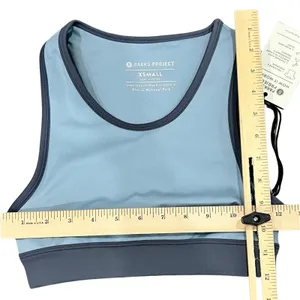 Parks Project Glacier Trail Blue Crop Top Sports Bra Bike Shorts Set XS NEW Tags thumbnail 4