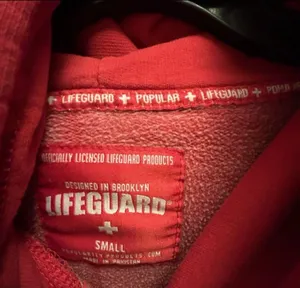 Lifeguard Hoodie Red Sweatshirt Small Coastal Long Island Beach Y2K Surfer thumbnail 4