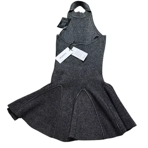 ✨ Retrofête Quinn‎ Metallic Knit Mini Dress Black Silver Sparkle Large NWT ✨ thumbnail 4