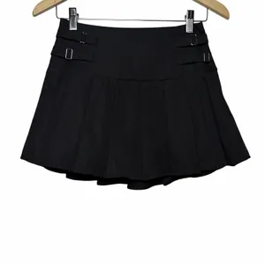 Princess Polly Cartwright Mini‎ Skirt Black Pleated Buckle Y2K Preppy XS US 4 thumbnail 3