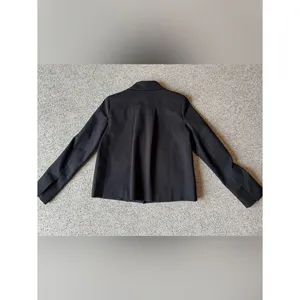 Maeve for Anthropologie Black Cropped Blazer Size 0 thumbnail 2