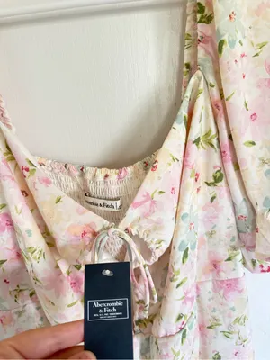 Abercrombie & Fitch NEW Flirty Pink Floral Day Dress thumbnail 5