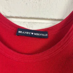 Brandy Melville Red Cropped Tank one size thumbnail 4