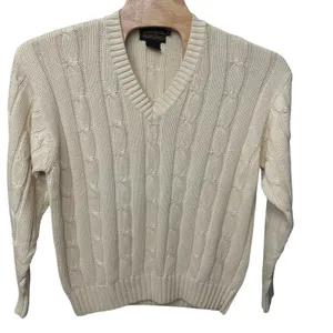 Vintage Eddie Bauer Cable Knit Cream Sweater Size Women's Size‎ X-Large XL thumbnail 1