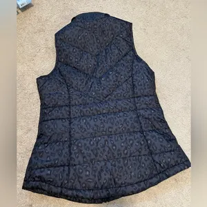 Maurices Black Quilted Vest with High Collar thumbnail 3