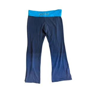 Vintage Aeropostale Y2K Low Rise Foldover Yoga Pants XL Flare Blue Stretch thumbnail 5