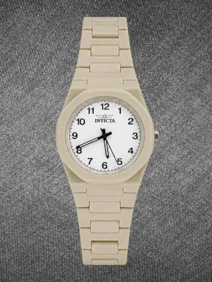 Invicta Beige Monochrome Analog Bracelet Watch White Dial thumbnail 2