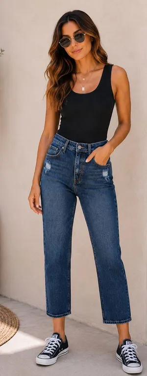 Levi’s 501 Crop High Rise Distressed Straight Leg Button Fly Denim Jeans thumbnail 1