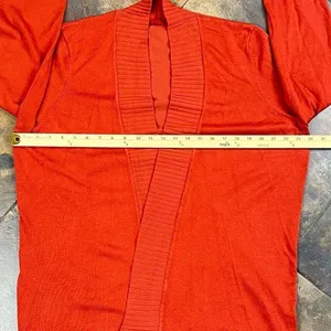 Red Woman Reddish Orange Open Front Knit Cardigan 3X thumbnail 4