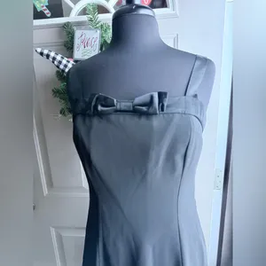 NWT Y2K mini black bow swing cocktail party dress, size 13/14 thumbnail 3