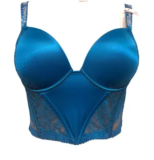 NWT Victoria’s Secret 34B rhinestone strap lace push up corset BC2 3303 thumbnail 1
