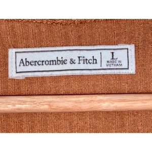 Abercrombie & Fitch Brown Tan Ribbed Knit V-Neck Cardigan Sweater Womens Size L thumbnail 3