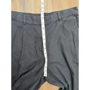 Old Navy Taylor Wide‎ Leg Linen Pants Women L Black High Rise Elastic Waist thumbnail 7