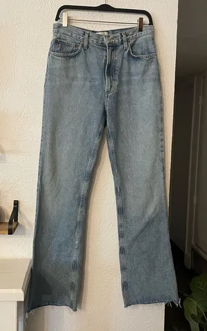 Agolde Leena Blue Wide Leg Jeans Size 29 thumbnail 1