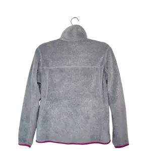 Patagonia‎ Women Small Re-Tool Snap-T Gray Fleece Pullover Pink Accents Granola thumbnail 3