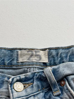 Free People Light Wash Distressed Denim Cutoff Shorts thumbnail 4