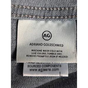 AG Adriano Goldschmied Denim Jacket Blue Fitted Stretch Size Large‎ Elevated thumbnail 6