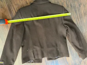 Harvé Bernard Vintage Wool Brown Blazer thumbnail 16