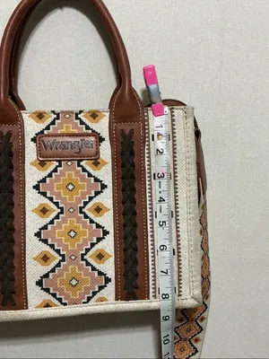 Wrangler Cream and Brown Geometric Embroidered Crossbody Bag thumbnail 2
