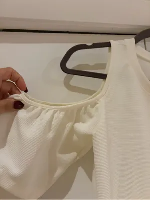Design Lab Lord & Taylor Cream Cold-Shoulder Mini Dress thumbnail 4
