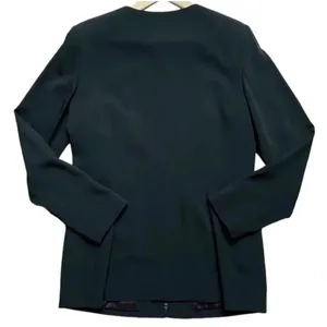 Doncaster Collection Black Zipper Front Leather Trim Jacket thumbnail 5