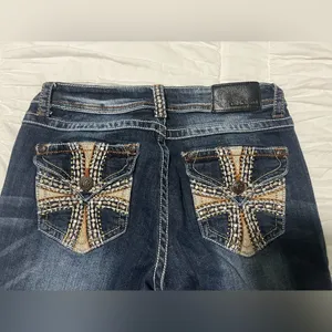 GRACE IN LA Bootcut Blue Jeans thumbnail 3