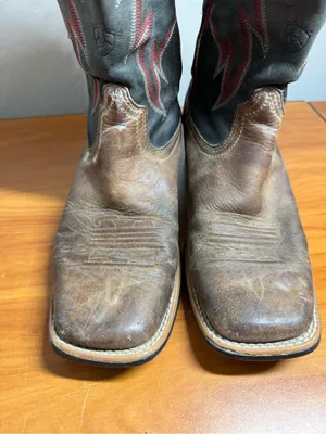 Ariat Women's Square Toe Western Cowgirl Boot Leather Comfort Stitched 6.5B thumbnail 4