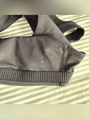 Nike Black Racerback Sports Bra with White Swoosh thumbnail 2