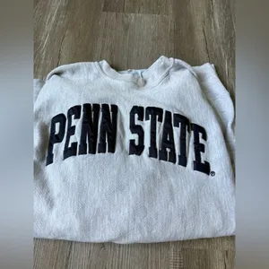 Champion VTG Reverse Weave PENN STATE Sweatshirt Crewneck Embroidered Gray Blue Size S M thumbnail 16