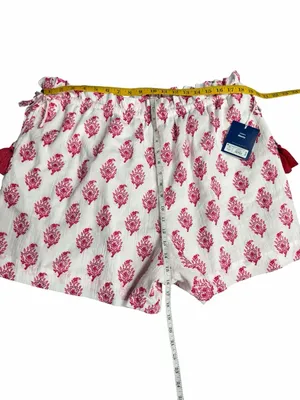 Roller Rabbit x Target Women's Bouquet Side-Tie Beach Pull-On Shorts in Pink XXL thumbnail 4