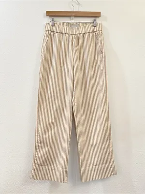 Everlane The Easy Pant in Canvas Gold Stripe Size 8 thumbnail 2