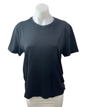 Banana Republic Women's Black Short Sleeve Crew Neck T Shirt Tee Top Size M thumbnail 1