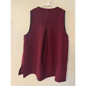Madewell women's canal crepe tank top maroon size large thumbnail 3