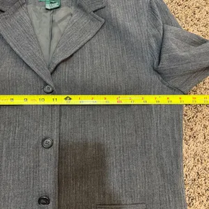 Ralph Lauren LRL Wool Blend 3 Button Blazer‎ Jacket Women's Sz 14 Gray Academia thumbnail 7